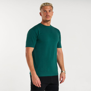 T-shirt avec logo personnalisé T-shirt brillant de qualité supérieure pour hommes Tissu haut de gamme en coton mercerisé solide à séchage rapide T personnalisé pour hommes - Product Image 1