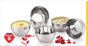 Tazón de Presentación de Alimentos de Acero Inoxidable Pulido Hecho a Mano de Lujo de la India para Bodas, Hogar y Restaurantes - Disponible al por Mayor - Product Image 2
