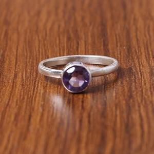 Anillo de piedras preciosas de amatista de Plata de Ley 925, joyería hecha a mano, anillo de estilo bohemio de plata, joyería para mujer, regalo de boda para esposa - Product Image 3