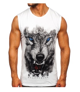 เสื้อกล้ามผู้ชายแห้งเร็วระบายอากาศได้ดีสี & โลโก้100% สำหรับยิมกีฬาฤดูร้อน - Product Image 5