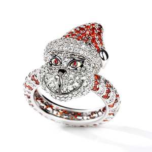 Jeulia Christmas Monster Inspired Sterling <b>Silver</b> Fine <b>Ring</b> - Product Image 2