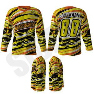 Pantalons de hockey sur roulettes professionnels sur mesure de qualité supérieure Sibrin, respirants en maille de polyester, vêtements de hockey sur glace - Product Image 1