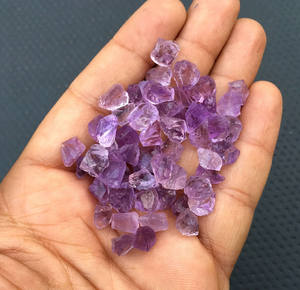 Pierres précieuses brutes en vrac d'améthyste rose naturelle de haute qualité 50 pièces 6-8 MM pour la fabrication de bijoux - Product Image 2