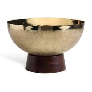 Nouveau bol de service à salade plaqué nickel courbé à la main pour la décoration de la cuisine ou les voyages - Product Image 6