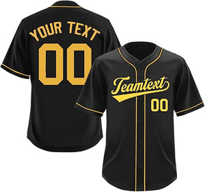 Camiseta de Béisbol Hipster con Logotipo Personalizado para Hombre y Mujer, Uniformes Deportivos Transpirables de Secado Rápido, Camisas con Botones, Transferencia de Calor, 100% Poliéster - Product Image 6