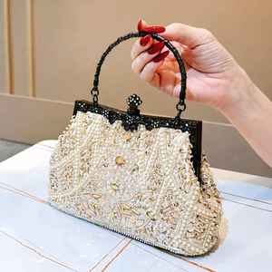 Pochette de soirée de luxe personnalisée, chaîne de mode, résine, broderie de perles faite à la main, mariage, soirée, quatre saisons, artisanat, Exim, femmes - Product Image 6