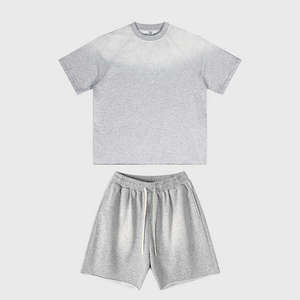 Ensemble chemise et short personnalisés pour hommes Ensembles personnalisés pour hommes Logo personnalisé Causal Two 2 pièces Short pour hommes unisexe - Product Image 5