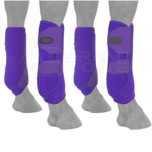 Bottes de brossage pour chevaux sur mesure de haute qualité en néoprène/cuir, durables, confortables, couleur unie, prix bas, équipement d'entretien pour chevaux - Product Image 6