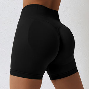 Prix de gros Short de gym sans couture pour femme Séchage rapide Doux Pantalon de yoga taille haute Short de sport ajusté - Product Image 3