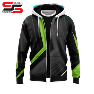 High Street hommes grande taille Denim polaire à capuche nouveau dernier Style Multi couleur épissure Boxy Fit Double couche Logo numérique impression 3D - Product Image 4