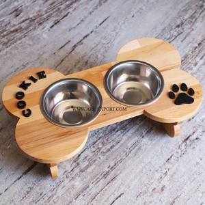 Comedero para Perros de Madera Hecho a Mano con Diseño de Perro, Tamaño Grande, Calidad Exclusiva, Estilo Rústico, Precio de Mayoreo - Product Image 3