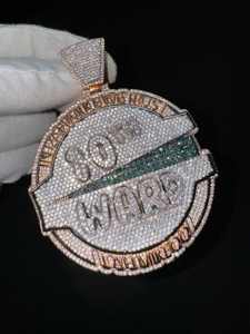 Hot Custom D VVS1 Moissanite Baguette Cut Pendant Necklace Solid 925 <b>Silver</b> HipHop Jewelry with Personality Ice Diamond <b>Charm</b> - Product Image 3