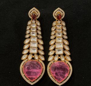 Exclusivos Pendientes Kundan Chapados en Oro de la Mejor Calidad, Estilo Tradicional, Colecciones para Bodas y Fiestas para Mujeres y Niñas - Product Image 5