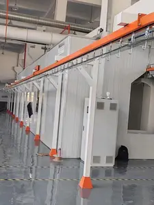 Automatic Powder Coating Line Powder Coating Spray Booth Machine With Powder Recycling System