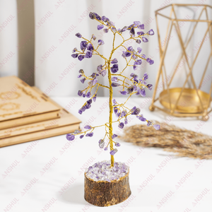 Arbre en Cristal d'Améthyste de Qualité Premium AAA, Écologique, Origine Inde, 100 Éléments, pour la Croissance Spirituelle et la Paix à Domicile - Product Image 2