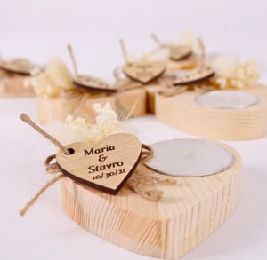 Portavelas de madera duradero respetuoso con el medio ambiente hecho a mano, función plegable, regalos de boda personalizados, accesorios de soporte para árbol de Navidad - Product Image 4