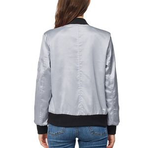 Chaqueta Bomber de Invierno para Mujer, de Alta Calidad, Transpirable, Satén Liso Teñido, Resistente al Viento, MOQ Bajo de 2 Piezas, Colores y Logotipo Personalizables - Product Image 2