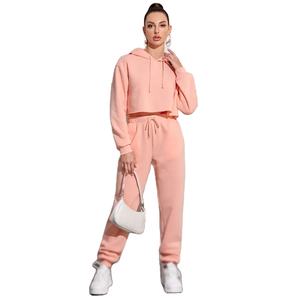Survêtement de sport en molleton imprimé pour femmes de haute qualité, manches longues, personnalisable, 100% coton, vêtements de jogging d'entraînement - Product Image 4
