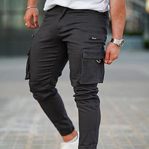 Vente en gros de nouvelles tendances de joggings pour hommes vêtements de sport taille haute pantalons de survêtement décontractés pantalons de grande taille en tissu de nylon - Product Image 2