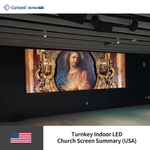 Canbest fiw p1.86 1.86 mét 5760x1920 mét 18.9x6.3ft chìa khóa trao tay trong nhà LED Video tường Màn hình hiển thị cho nhà thờ trong USA - Product Image 2
