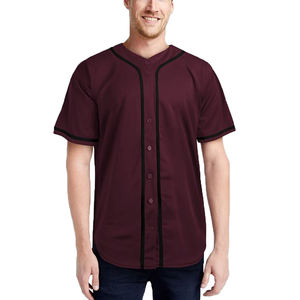 Camiseta de Béisbol Personalizada para Hombre, de Alta Calidad, Transpirable, de Secado Rápido, 100% Poliéster, Ropa de Softbol al por Mayor - Product Image 1