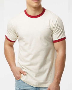 Diseño personalizado de los hombres camisa formal de secado rápido transpirable sólido logotipo personalizado marca Ringer camisetas de los hombres - Product Image 1