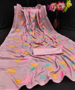 Saree décontracté de style Bollywood avec chemisier non cousu pour femme indienne et pakistanaise en vêtement ethnique - Product Image 5