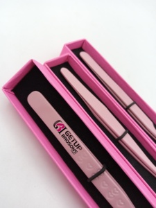 GETUP BROSONS IMPEX Pince à épiler professionnelle en acier inoxydable style dauphin pour extensions de cils, pointes lisses dentelées à 45 degrés, 10 mm - Product Image 6