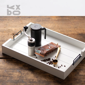 Merveilleuse résine époxy durable avec plateau à poignée en feuille de laiton artisanat en métal de vente chaude pour la nourriture décorative servant un nouveau design - Product Image 5