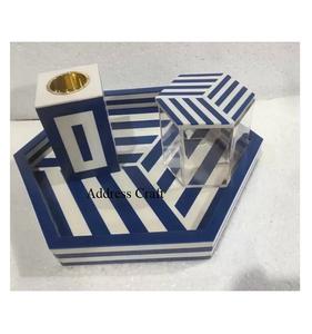 Ensemble de boîtes à encens de haute qualité en résine/MDF/acrylique avec incrustation de nacre, style arabe coriandre, décoration pour la maison, l'hôtel, nouveauté - Product Image 4