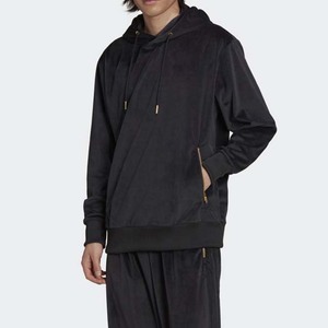 Sudadera con capucha de algodón para hombre, prenda deportiva masculina de alta calidad con logotipo personalizado bordado y cremallera lateral - Product Image 4