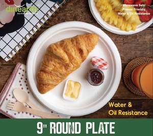 แผ่นรองภาชนะอาหารธรรมชาติ6นิ้วสำหรับงานแต่งงานงานวันเกิดทุกงาน - Product Image 4