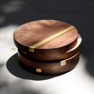 Square <b>Wood</b> and Copper Inlay Coasters Top Selling Custom Shape and Size <b>Blank</b> <b>Wood</b> & Brass Inlay Coaster - Product Image 6