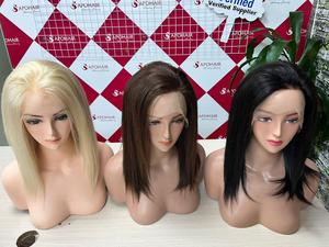 Peluca de encaje frontal 13x6, cabello humano liso Natural sedoso, Color negro, marrón y Rubio, 100% - Product Image 6