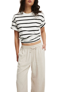 Autumn and Spring Clothing Manufacturer Wholesale <b>Linen</b> Elastic Waist Pants <b>Casual</b> Style Loose Straight Wide Leg Sweatpants 2026 - Product Image 5