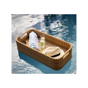 Mesa de ratán de desayuno flotante, ratán sintético de desayuno flotante.-Bandeja flotante de ratán de verano caliente - Product Image 1