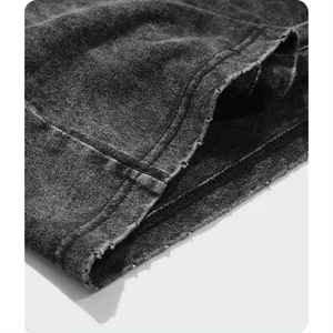 T-shirt surdimensionné 100% coton personnalisé pour hommes cousu et coupé pour s'adapter à l'impression graphique vintage lavée à l'acide de blanchiment lourd grande taille - Product Image 6