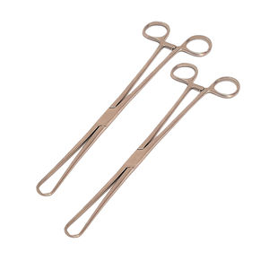 Tenacule utérin de haute qualité en acier inoxydable, double courbure, 25 cm, réutilisable, certifié CE, outil chirurgical gynécologique - Product Image 3