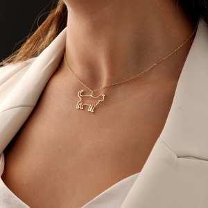 Argent Sterling 925 Or Vermeil 18 carats Collier de Nom de Chat Minimaliste Pendentif Initiales de Chat Personnalisé Perte d'Animaux de Compagnie Cadeaux Commémoratifs - Product Image 5