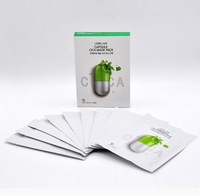 Masque Visage Hydratant K-Beauty Apaisant aux Herbes à l'Hamamélis Format Voyage 10 pièces/paquet Tous Types de Peau Centella Asiatica Vitamine C