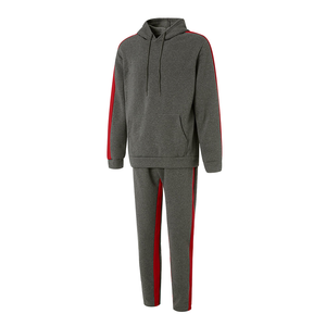 Marque épais polaire gris pull survêtement à manches longues hiver chaud à capuche Jogging costume avec Design personnalisé imprimé techniques - Product Image 1