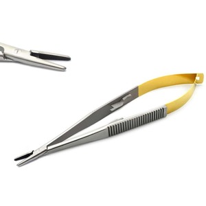 Porte-aiguille dentaire Castroviejo avec micro instruments chirurgicaux en carbure de tungstène en acier inoxydable - Product Image 3