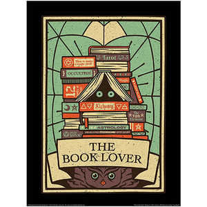 Impresión artística de estilo Art Déco de Tobe Fonseca, 'The Book Lover', sobre papel sin marco - Product Image 1