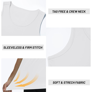 Custom Designed Spandex Fitness <b>Muscle</b> <b>Fit</b> Gym Workout Tank Top for <b>Men</b> Stringer Included - Product Image 4