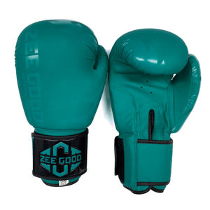Guantes de Boxeo Sanda con Logotipo Personalizado, Guantes de Entrenamiento para Exteriores, Cuero Vacuno Real de Pakistán, Cierre con Cordones - Product Image 1