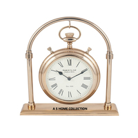 Fantastique avion forme conception à la main qualité spéciale brillant poli table en aluminium métal créatif horloge de Table
