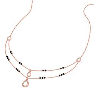 Colgante de oro elegante Mangal Sutra de 14 quilates con diseño minimalista para uso diario Tipo de cadenas de collar para mujeres - Product Image 5