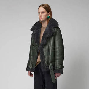 Vestes en cuir de mouton pour femmes, tricotées, respirantes, élégantes, chaudes, mode d'hiver, usage quotidien - Product Image 2