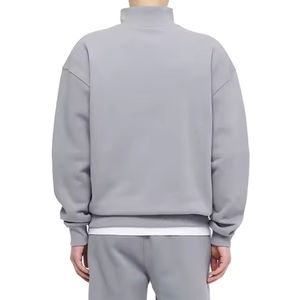 400gsm Polyester/ Nylon Made Half zip Sweatshirt Quarter zip Sweatshirt Cropped men's pullover Sweatshirt 2026 Wholesale - Product Image 2