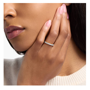 Anillo de eternidad completo para mujer con diamantes cultivados en laboratorio para una declaración de amor Anillo de diamantes en platino - Product Image 4